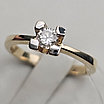 Золотое кольцо 18 р с бриллиантами 0.32 ct VS2/J VG Cut, фото 4