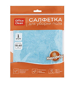 Тряпка для мытья пола OfficeClean "Премиум", микрофибра, 50х60 см, голубая