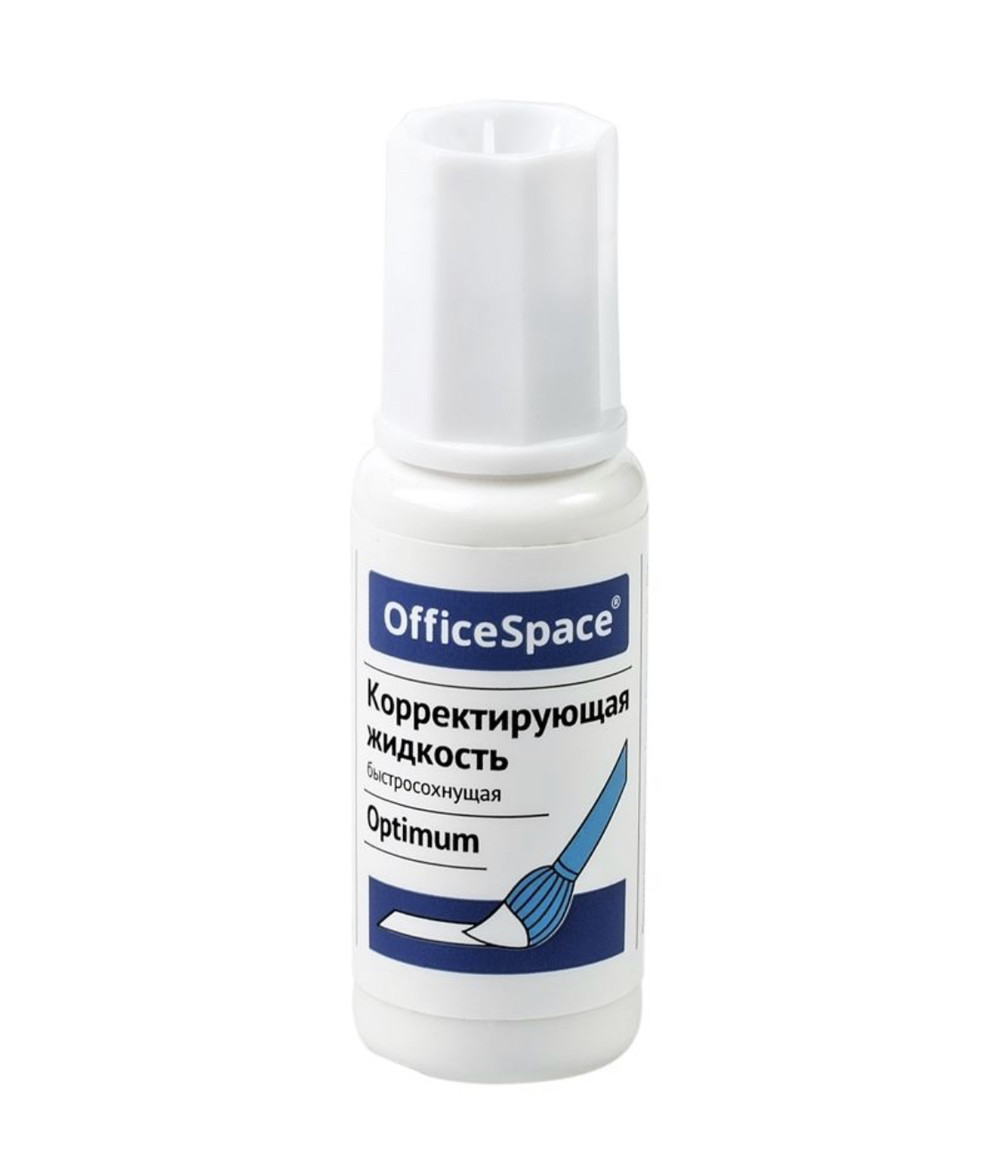 Корректирующая жидкость OfficeSpace "Optimum" на химической основе, 15 мл.