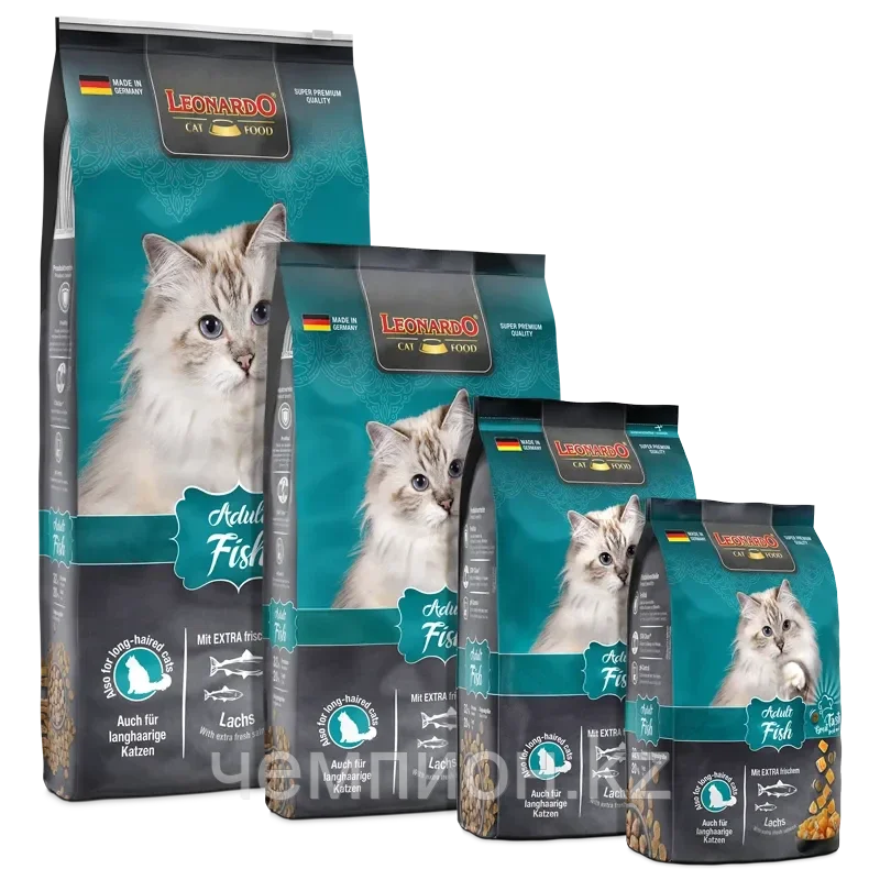 758415 Leonardo Adult Sensitive Oceanfish, Леонардо сухой корм для чувствительных кошек с рыбой, уп. 2кг.