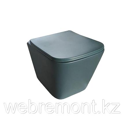 Унитаз подвесной YHJ-003MG матовый зеленый, безободковый, фото 1
