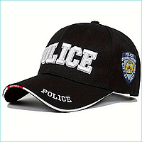 Кепка-бейсболка "Police" (вышивка) черная