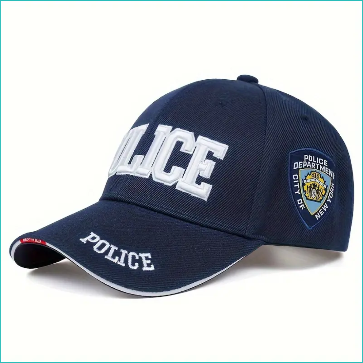Кепка-бейсболка "Police" (вышивка) синяя