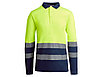Рубашка поло с длинным рукавом Atrio мужская, нэйви/неоновый желтый, фото 2