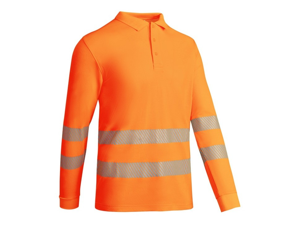 Рубашка поло с длинным рукавом Atrio мужская, неоновый оранжевый, фото 1