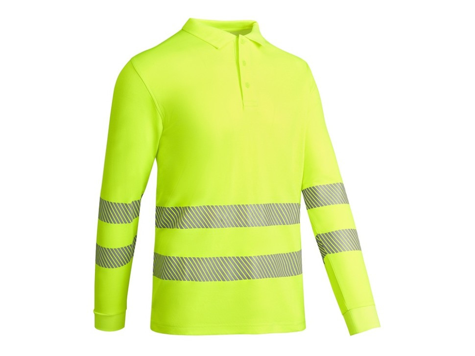Рубашка поло с длинным рукавом Atrio мужская, неоновый желтый, фото 1
