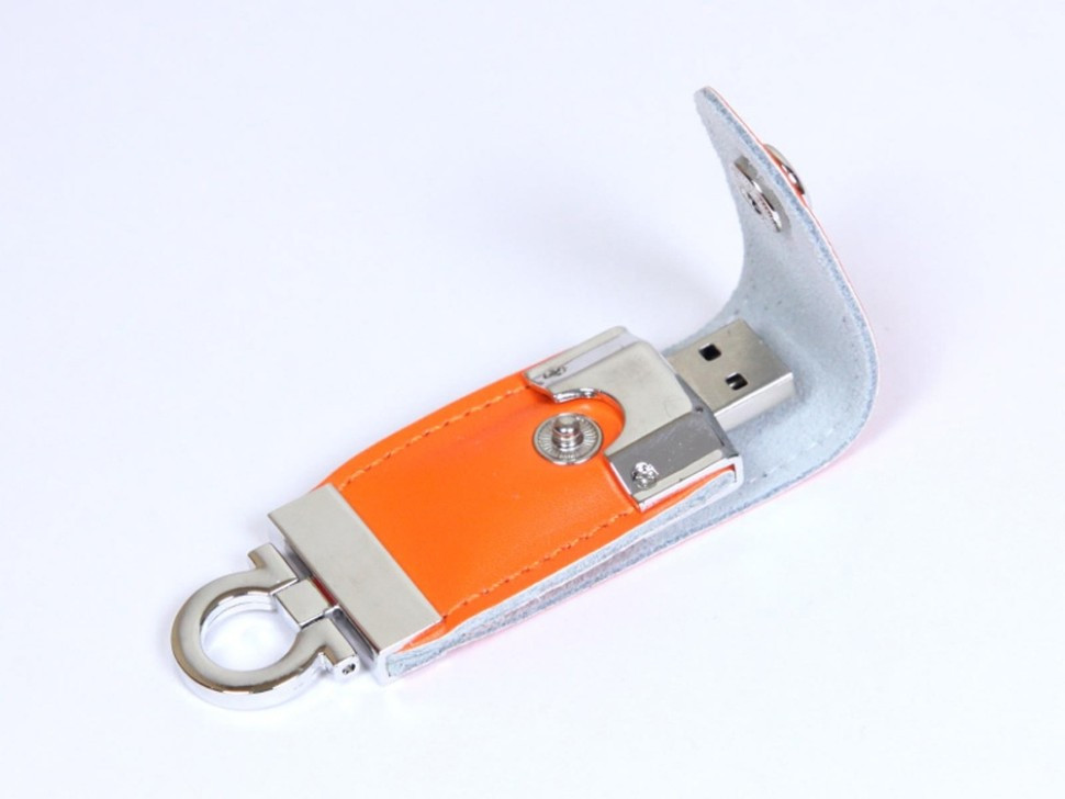 USB-флешка на 64 ГБ в виде брелка, оранжевый, фото 1