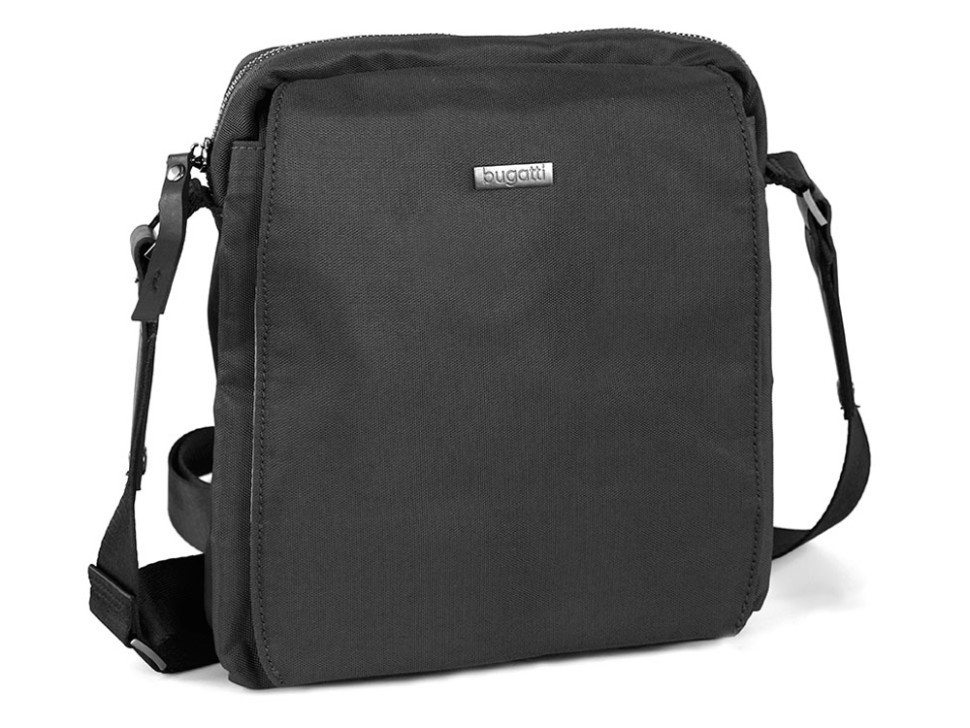 Сумка кросс-боди BUGATTI Contratempo, чёрная, нейлон, 24х7х25 см, 3 л, фото 1
