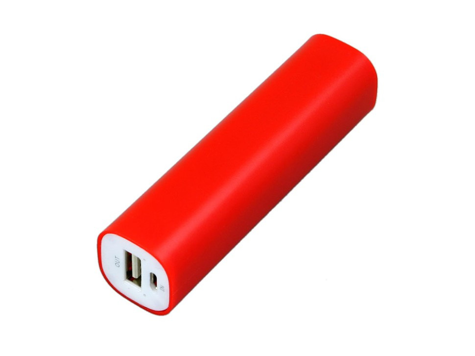 PB030 Универсальное зарядное устройство power bank  прямоугольной формы. 2600MAH. Красный, фото 1