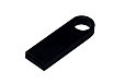 USB 2.0-флешка на 32 Гб с мини чипом и круглым отверстием, черный, фото 3