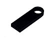 USB 2.0-флешка на 8 Гб с мини чипом и круглым отверстием, черный, фото 3