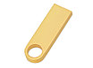 USB 2.0-флешка на 16 Гб с мини чипом и круглым отверстием, золотистыйй, фото 2