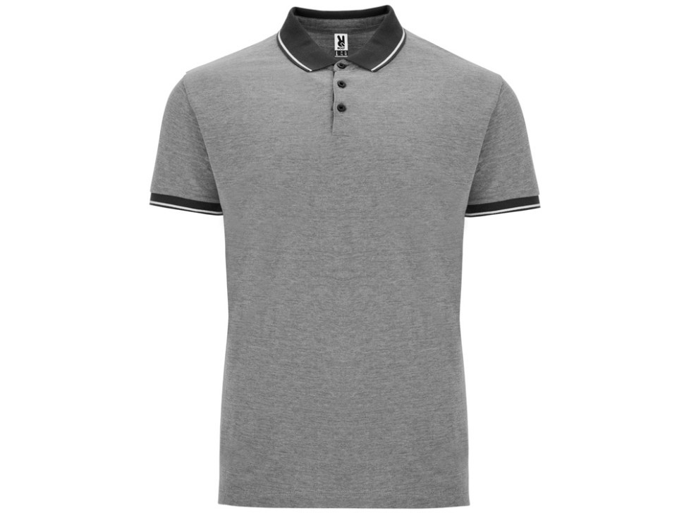 Рубашка поло Bowie мужская, меланжевый черный, фото 1