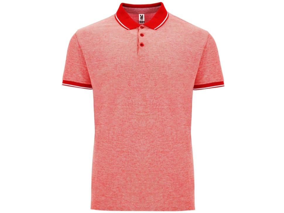 Рубашка поло Bowie мужская, меланжевый красный, фото 1