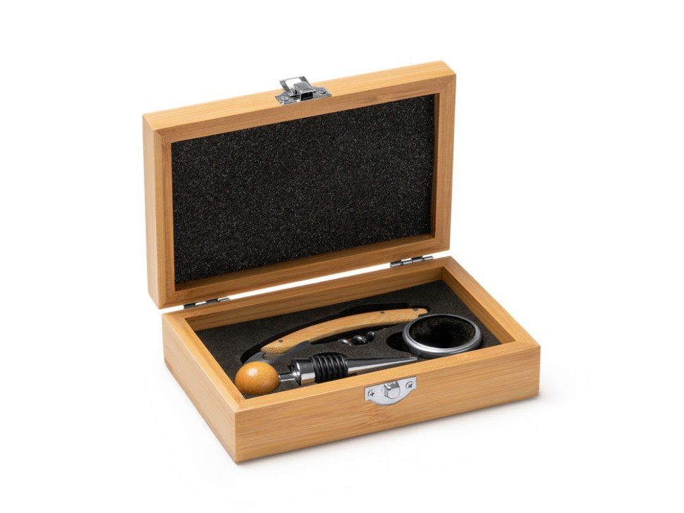 Винный набор TINTOS, серебристый/натуральный, фото 1