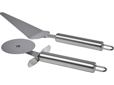 Tagly, набор для пиццы из 2 предметов, серебристый