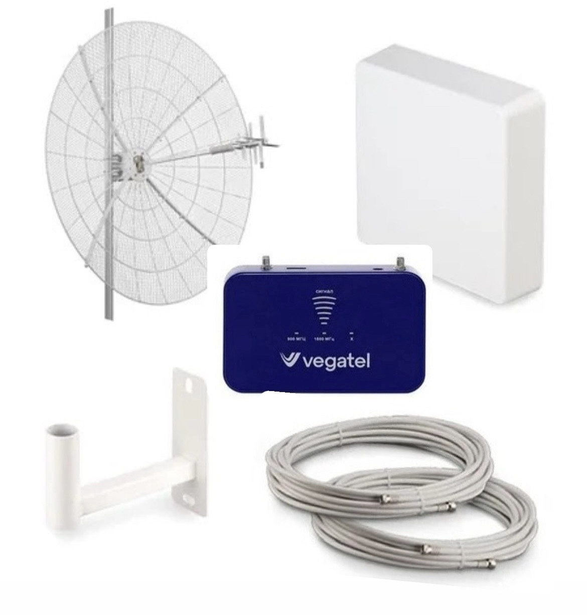 Комплект усиления сотовой связи 2G/3G/4G репитер RK900/1800/2100, KROKS KNA27-700/2700