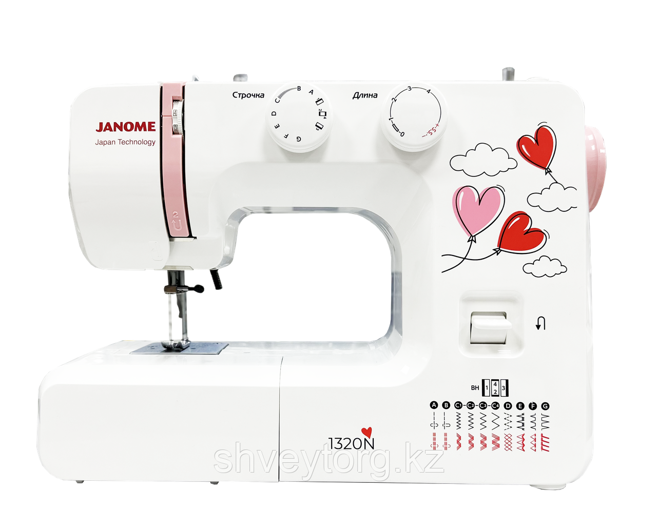Бытовая электромеханическая швейная машина Janome 1320 N, фото 1