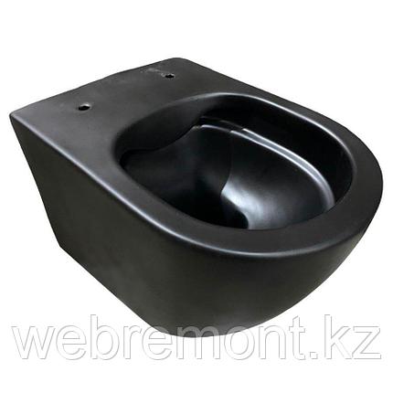 Унитаз подвесной YHJ-004MB матовый черный, безободковый, фото 1