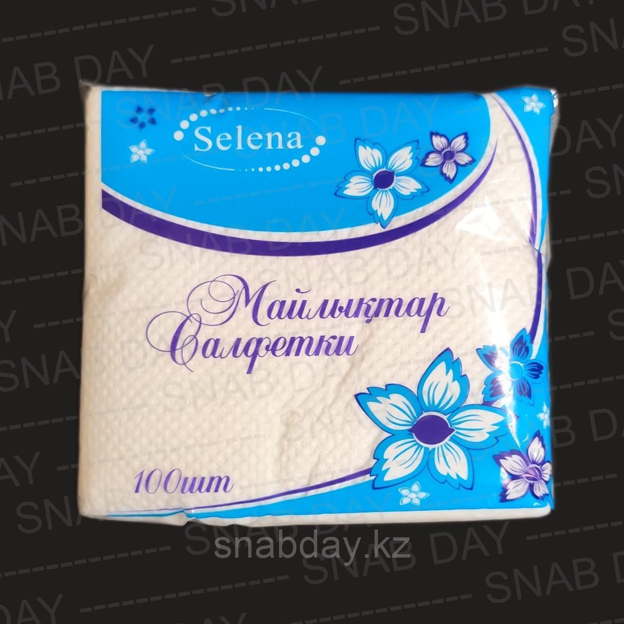 Бумажные салфетки Selena столовые, белые 60 листов