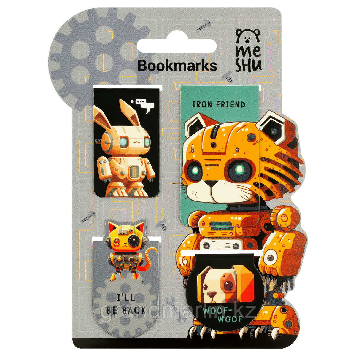 Закладки магнитные для книг, 4шт., MESHU "Iron friend", матовая ламинация, фото 1