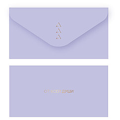 Конверт для денег MESHU "Лаванда", 85*164мм, soft-touch, фольга