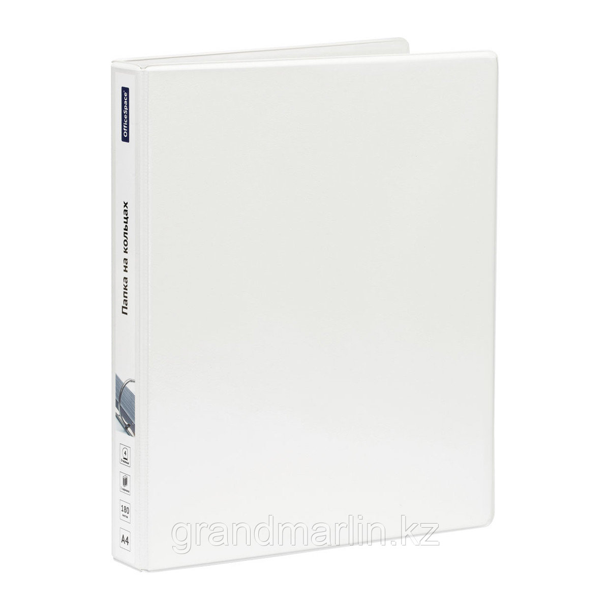 Папка на 4 кольцах OfficeSpace, панорама, А4, 35мм, ПВХ, белая, фото 1