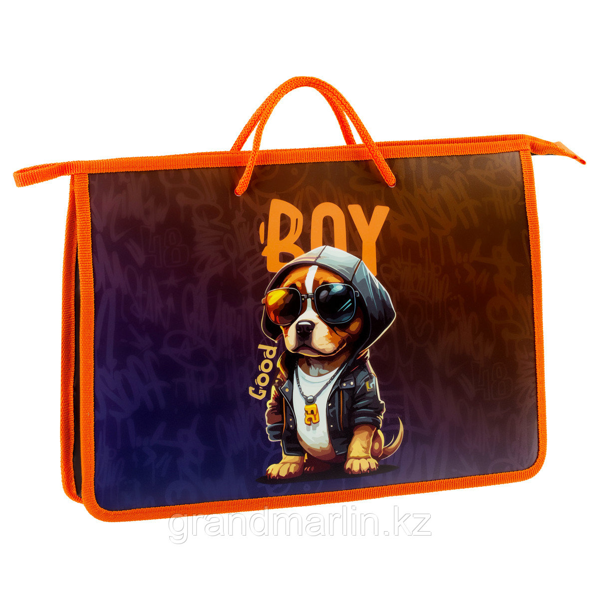 Папка с ручками А4 ArtSpace "Good Boy", пластик, на молнии, 40мм, фото 1