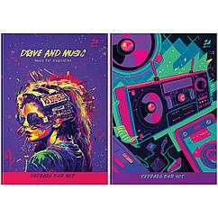 Тетрадь для нот 24л., А5, на скрепке BG "Musical mood", (вертик.)