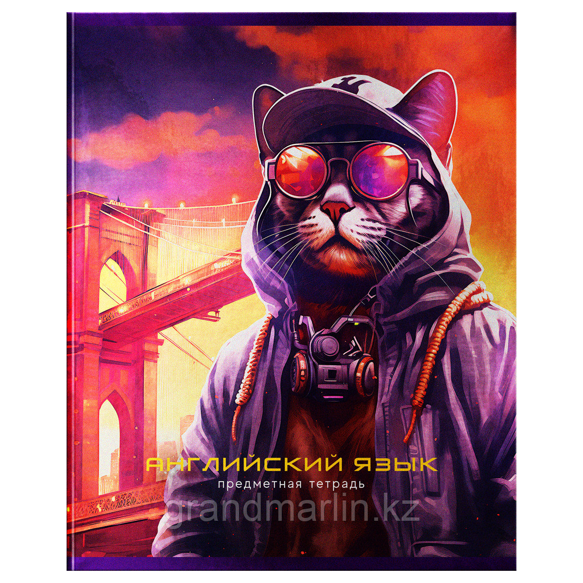 Тетрадь предметная 48л. BG "Мир будущего" - Английский язык, металлизированный картон, фото 1
