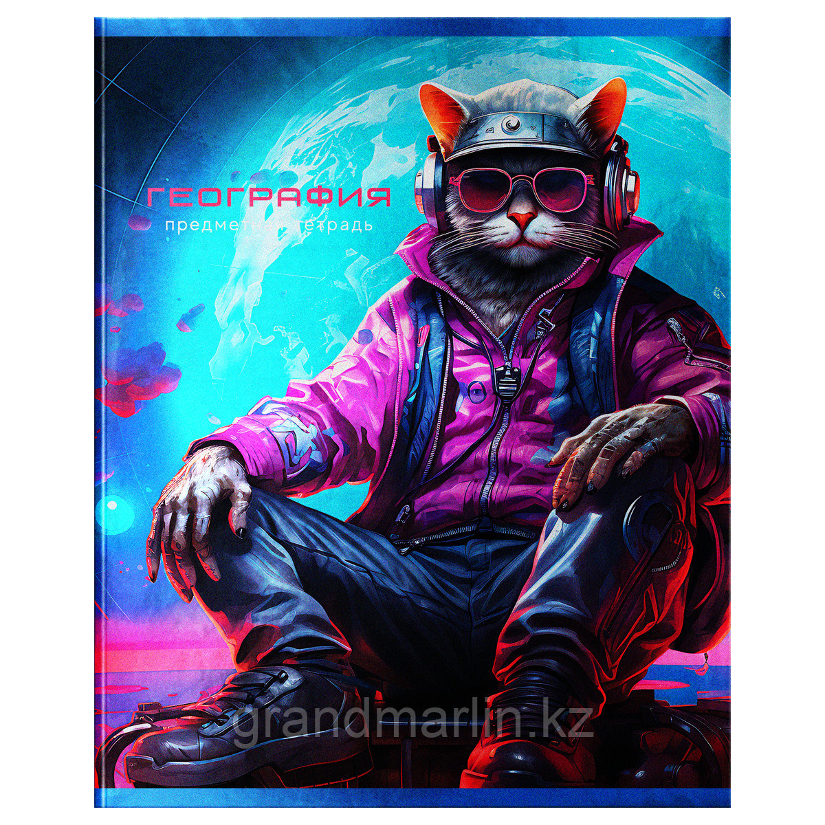 Тетрадь предметная 48л. BG "Мир будущего" - География, металлизированный картон, фото 1