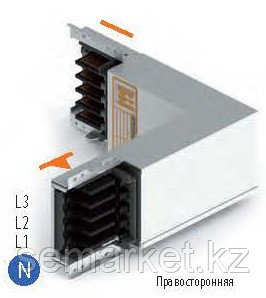 Распределительный шинопровод горизонтально-угловая секция 250 Ампер