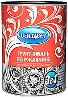 Эмаль-грунт Расцвет по ржавчине , белая, 0,9кг