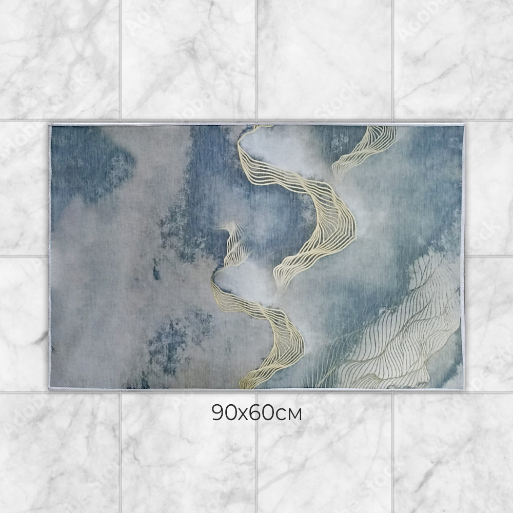 Коврик для ванной акриловый 90х60 см с абстрактным принтом