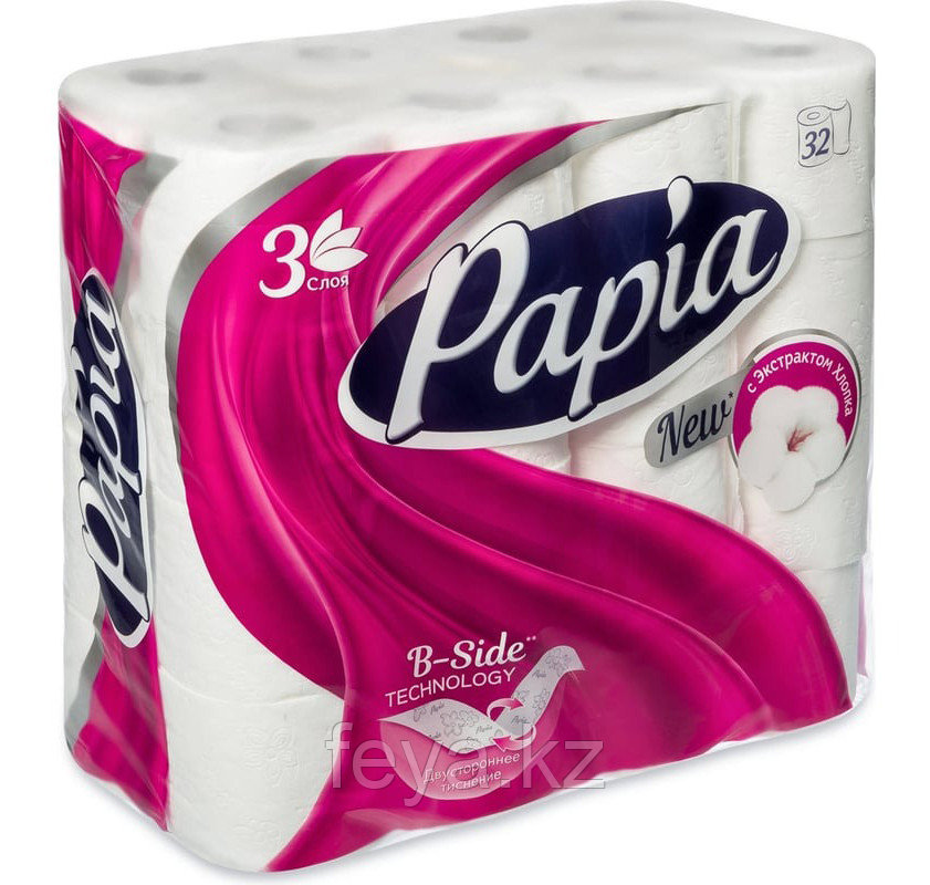 Туалетная бумага Papia 3 слоя, 32шт