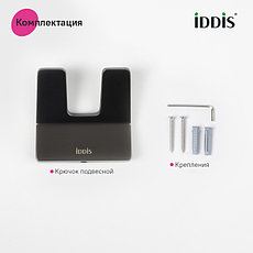 Крючок настенный двойной IDDIS графит серия SLIDE SLIGM20i41, фото 5