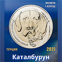 Монета "Каталбурун" 1 куруш 2015 г. (Турция)