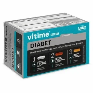 ВТФ "VITime® Expert Diabet" ("Витайм Эксперт Диабет") тристер (комплекс из трёх капсул) №96