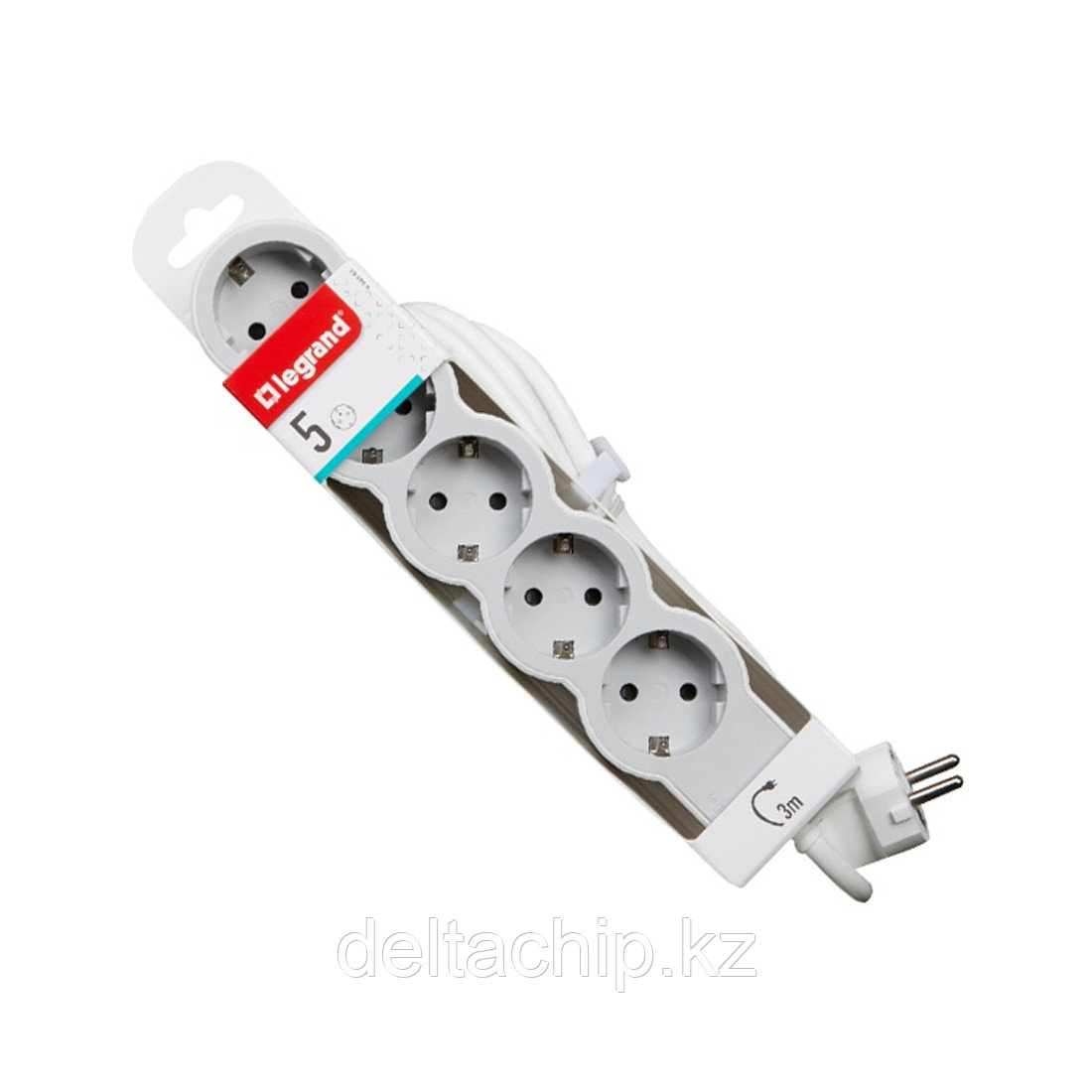 Удлинитель, Legrand, стандарт 694563, 5x2К+З 3м