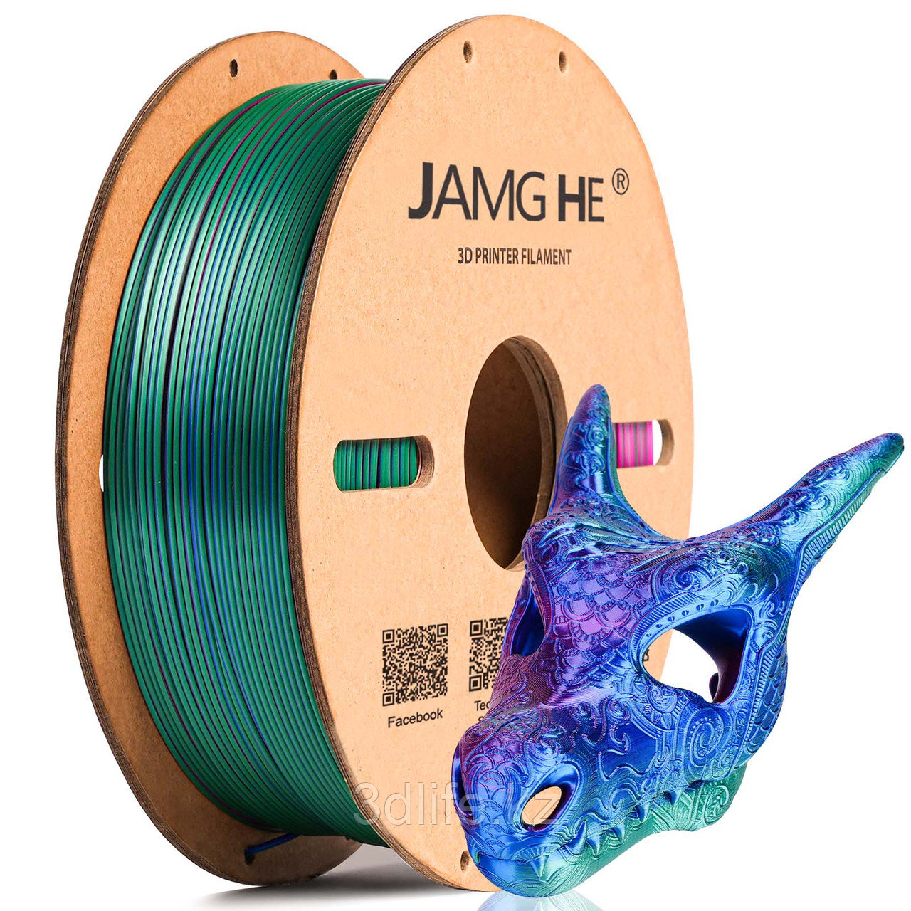 Silk Magic PLA - (Dark Red, Green, Blue ) Filament 1.75 mm