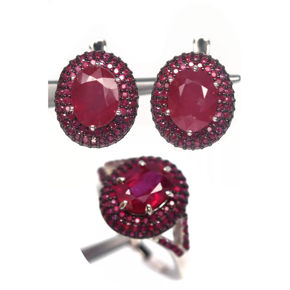 Комплект с натуральными Рубинами, фото 1