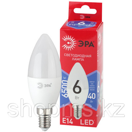 Лампочка светодиодная ЭРА RED LINE LED B35-6W-865-E14 R Е14 / E14 6 Вт свеча холодный дневной свет, фото 1
