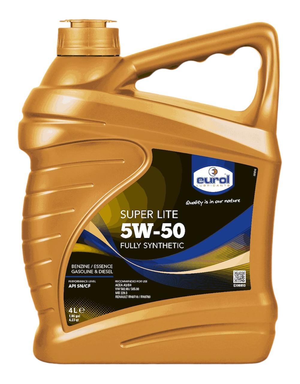 Моторное масло Eurol Super Lite 5W-50  4л