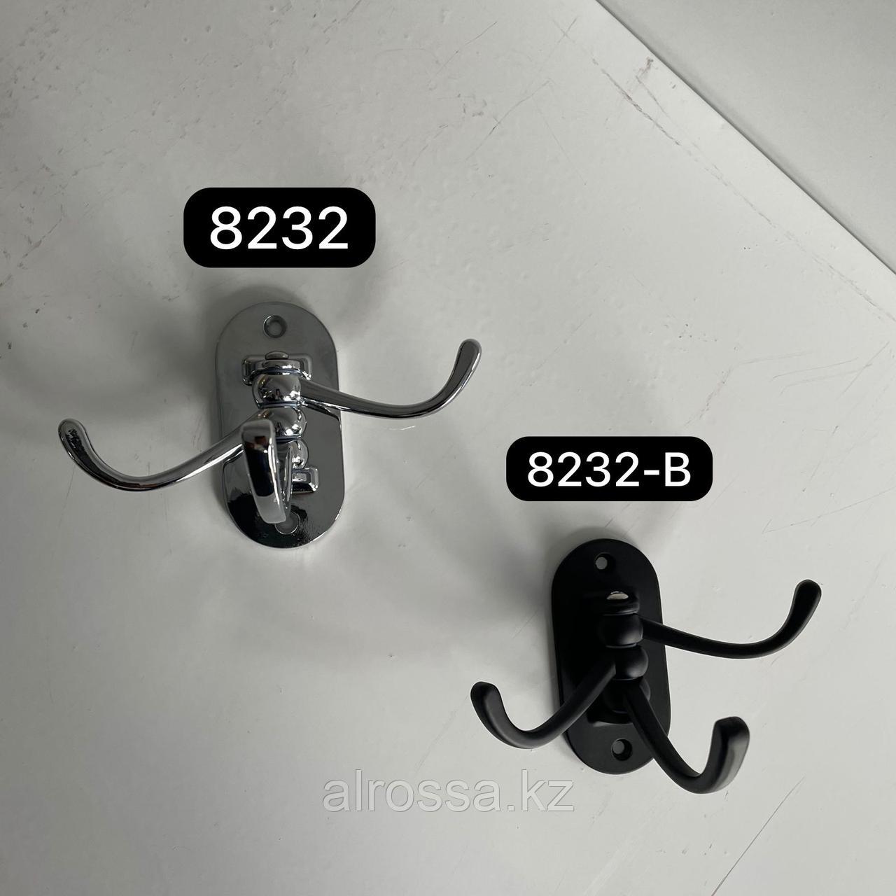 Вешалка крючок настенная, 3 крючка 8232