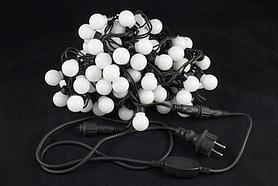 Уличная гирлянда нить с шариками, оттенок и провод на выбор, 10 м