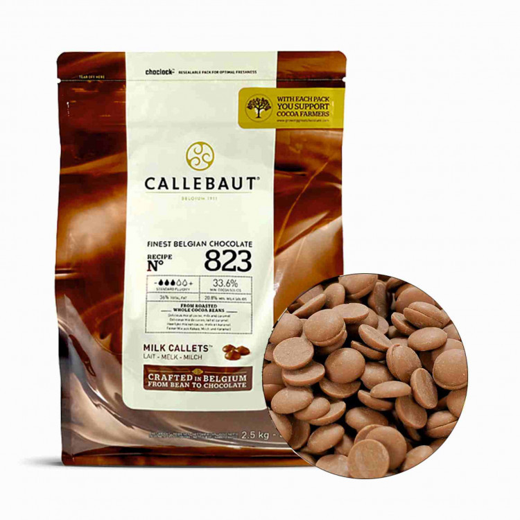 Шоколад молочный Callebaut Select(нат.ваниль,какао 33,6%) 2,5 кг ...