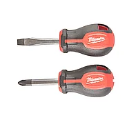 4932471810 Набор Коротких, магнитных отверток с 3х-гранной рукояткой, PZ2, SL6.5 Milwaukee
