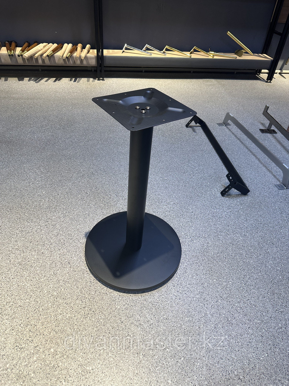 Подстолье для стола, черный матовый