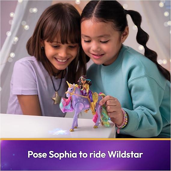 Unicorn Academy София и магия света Wildstar с радужными светящимися эффектом