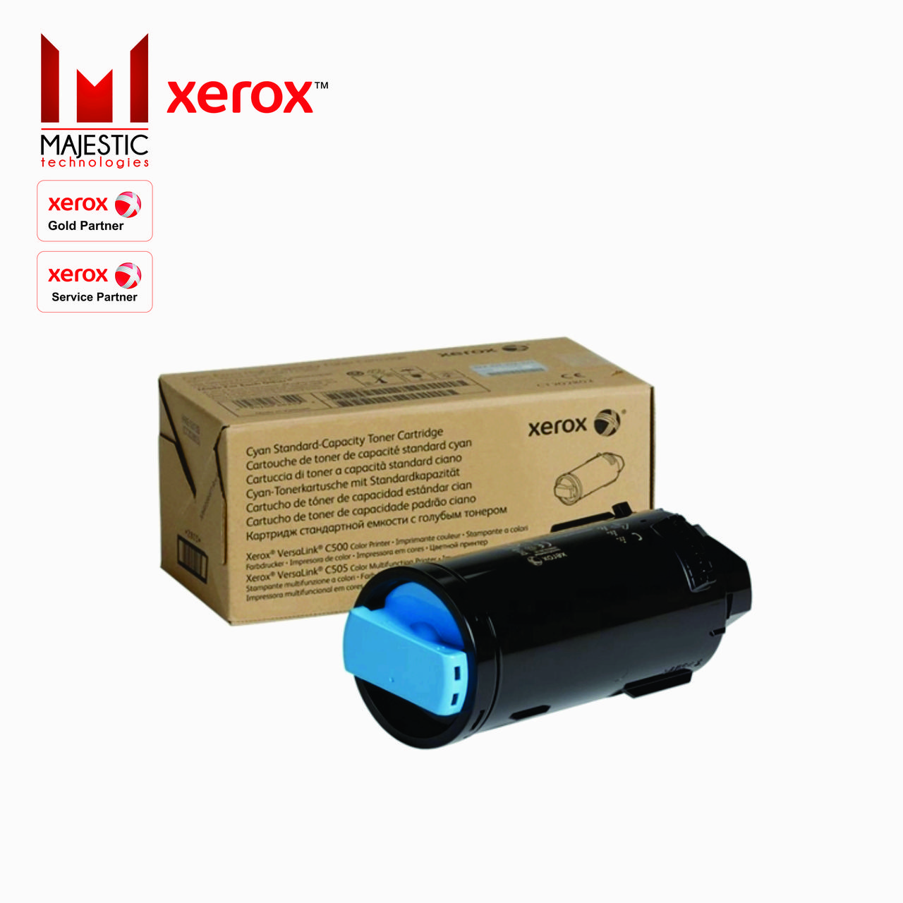 Тонер-картридж повышенной емкости голубой Xerox 106R03881 для Xerox VersaLink C500N/C500DN ( голубой / blue )